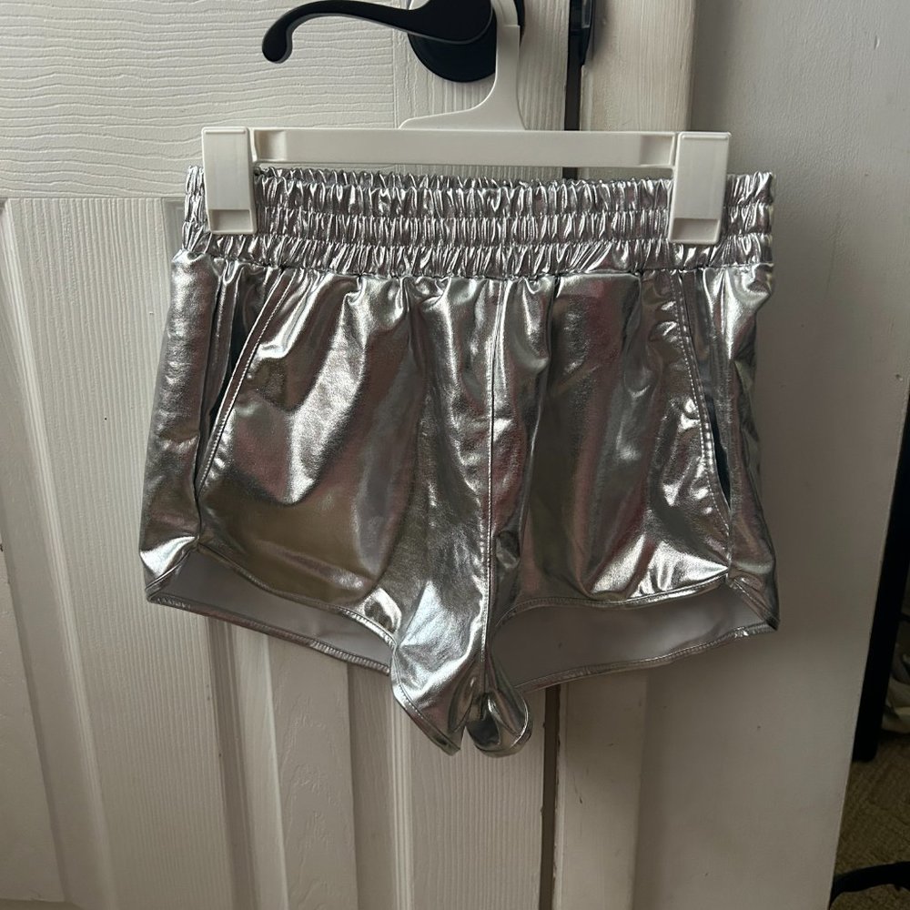 Amazon Silver Shiny Shorts